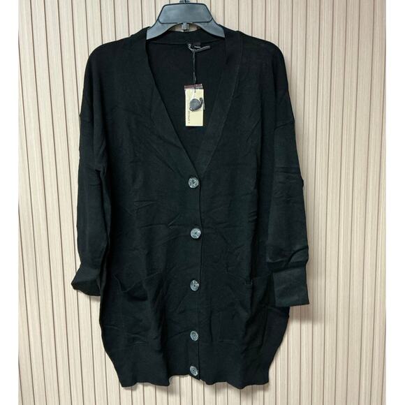 Capsule Women’s Long V-Neck Button-Up Cardigan Size 16/18 - Picture 1 of 9